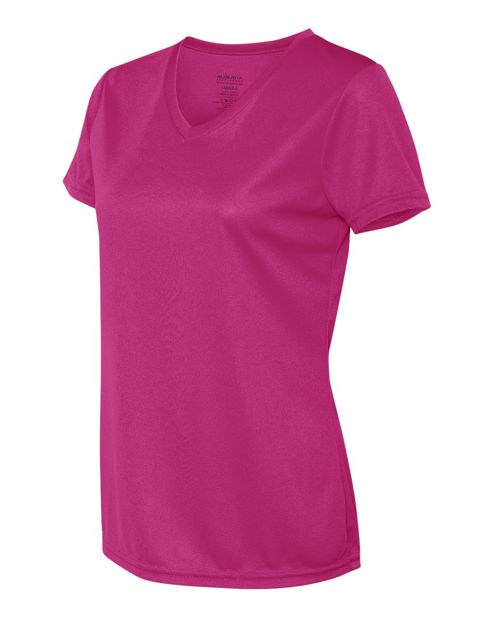 Women's Nexgen Performance V-Neck T-Shirt - Side - B10434312 - Power Pink