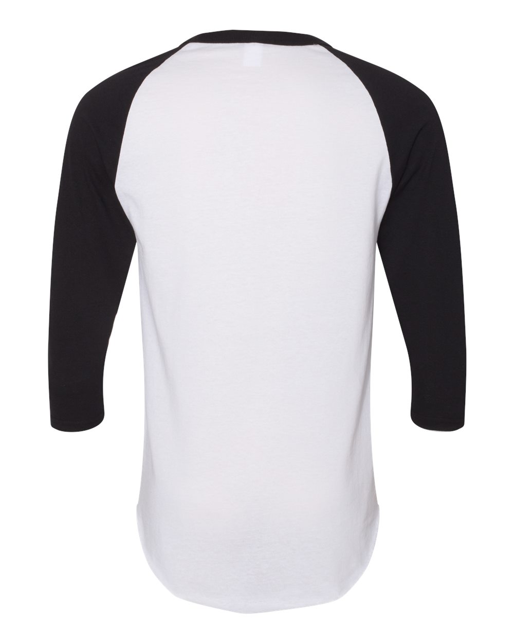 Unisex Three-Quarter Raglan Sleeve Baseball Jersey - Back - B59034503 - White/ Black