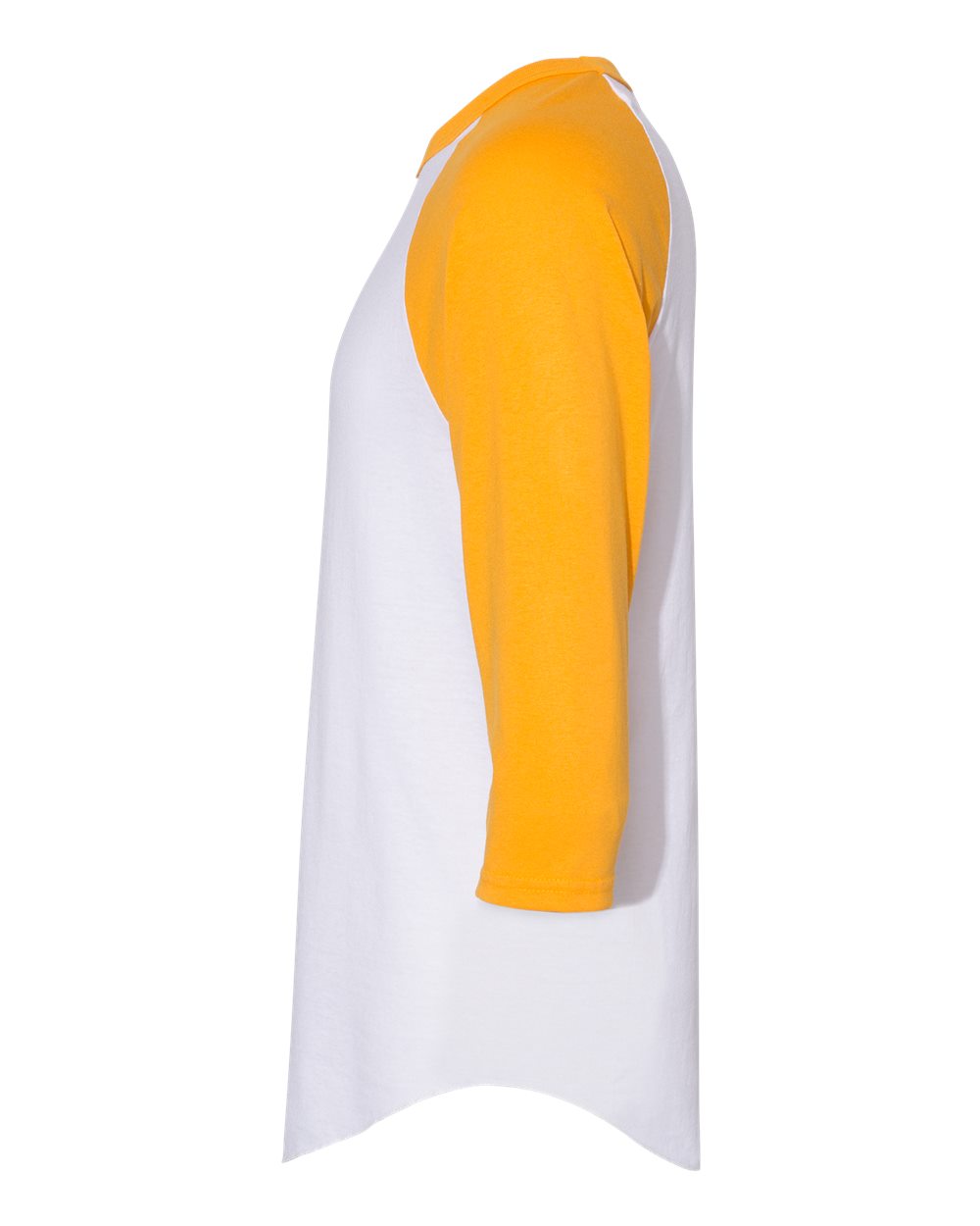 Unisex Three-Quarter Raglan Sleeve Baseball Jersey - DirectSide - B59034123 - White/ Gold
