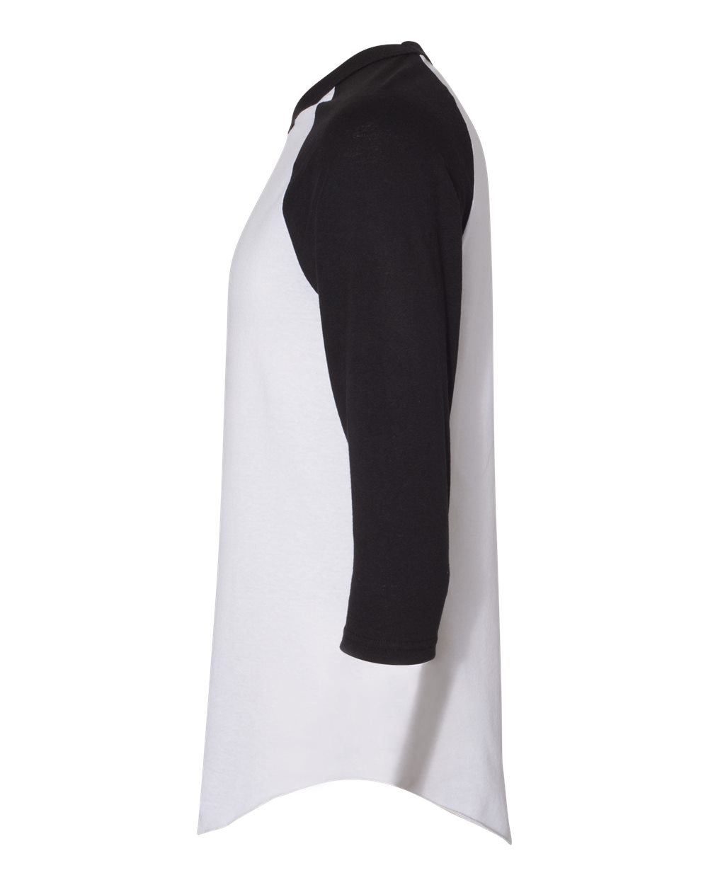 Unisex Three-Quarter Raglan Sleeve Baseball Jersey - DirectSide - B59034503 - White/ Black