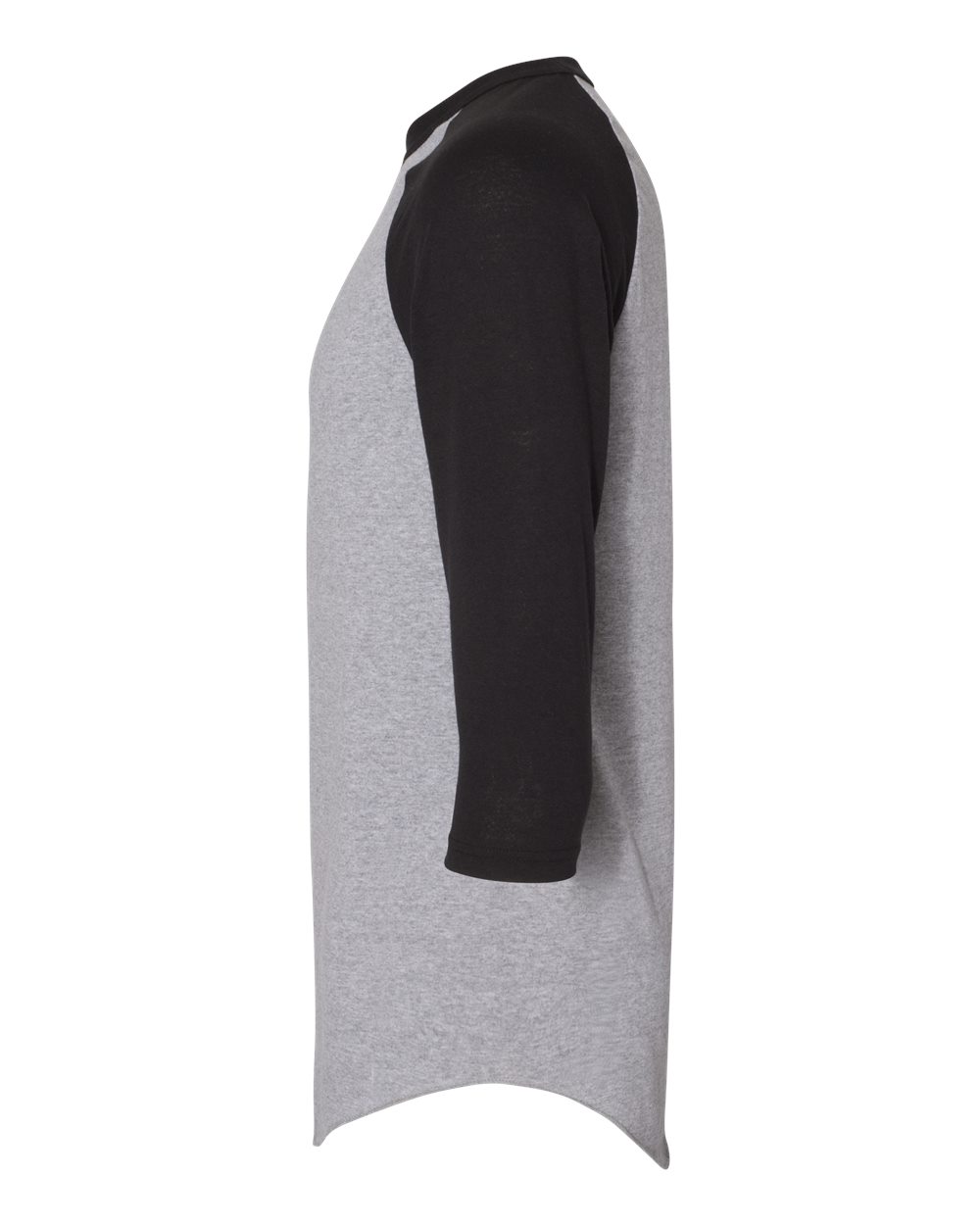 Unisex Three-Quarter Raglan Sleeve Baseball Jersey - DirectSide - B59034513 - Athletic Heather/ Black