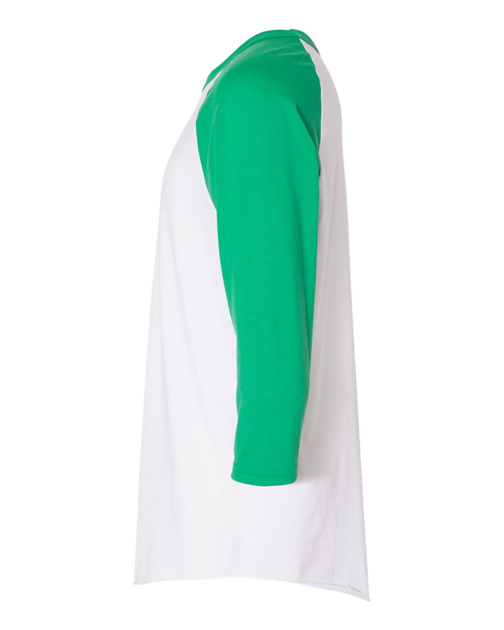 Unisex Three-Quarter Raglan Sleeve Baseball Jersey - DirectSide - B59034603 - White/ Kelly