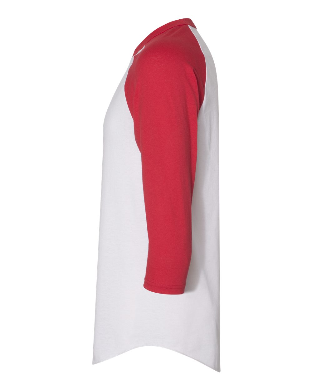 Unisex Three-Quarter Raglan Sleeve Baseball Jersey - DirectSide - B59034703 - White/ Red
