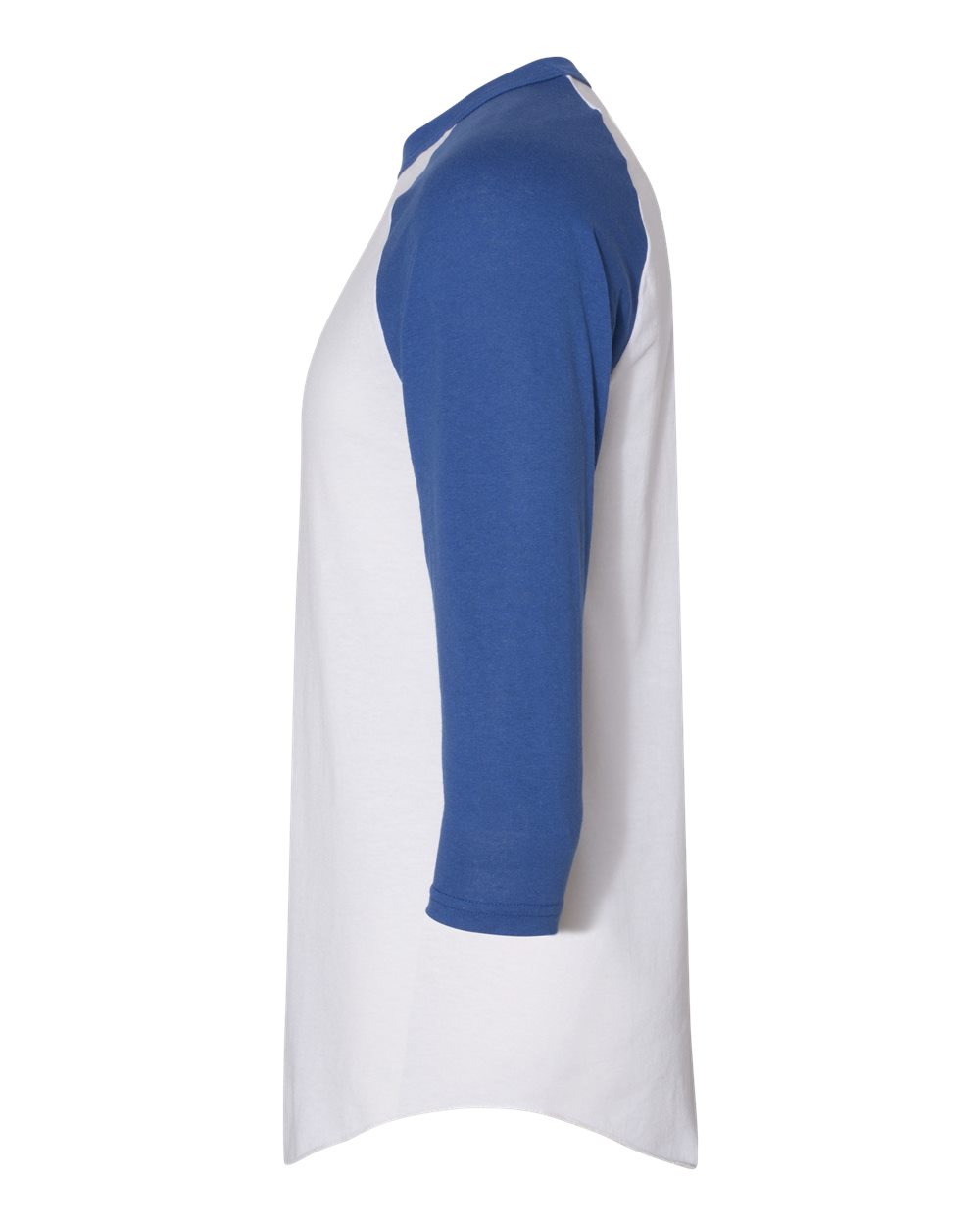 Unisex Three-Quarter Raglan Sleeve Baseball Jersey - DirectSide - B59034753 - White/ Royal