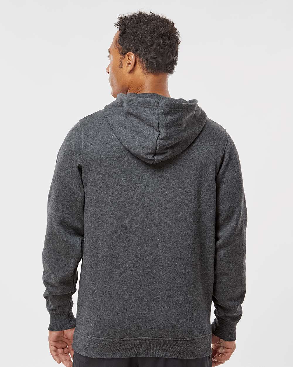 Unisex 60/40 Fleece Hoodie - OnModelBack - B64634943 - Carbon Heather