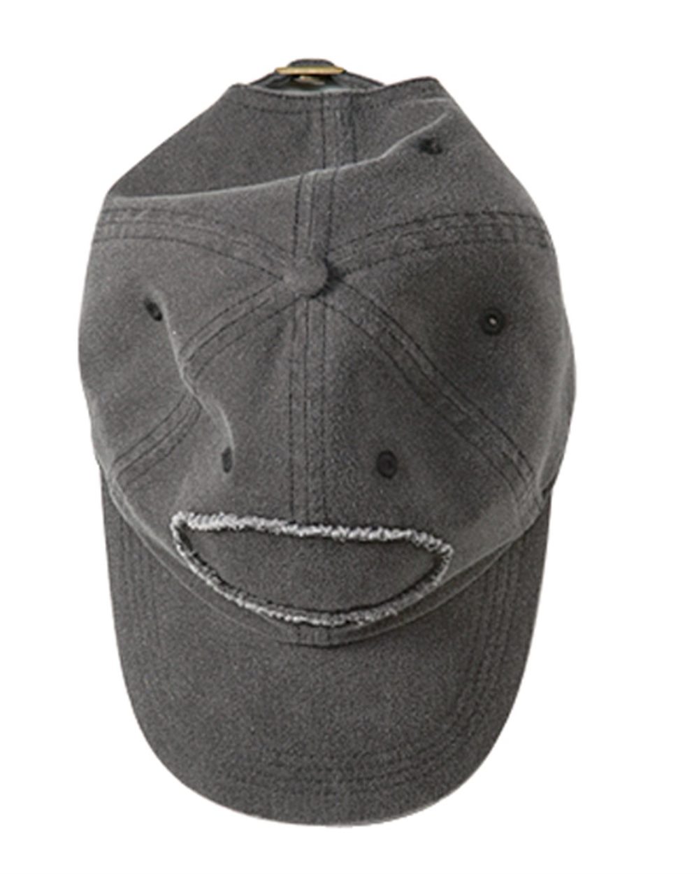 Pigment-Dyed Raw-Edge Patch Baseball Cap - styleImage