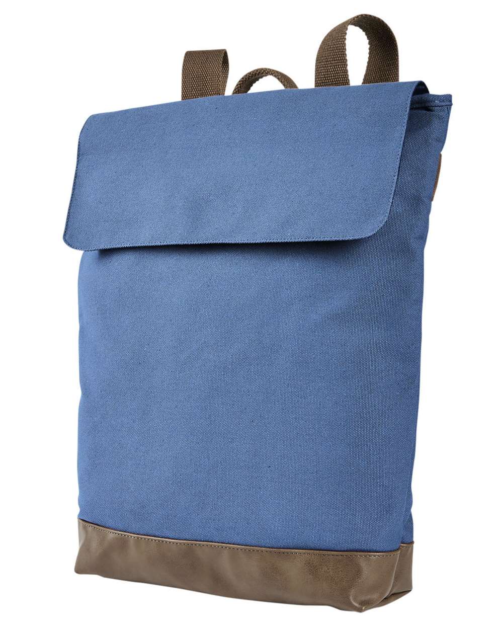 Canvas Rucksack - Front - B556F0680 - Denim/ Brown