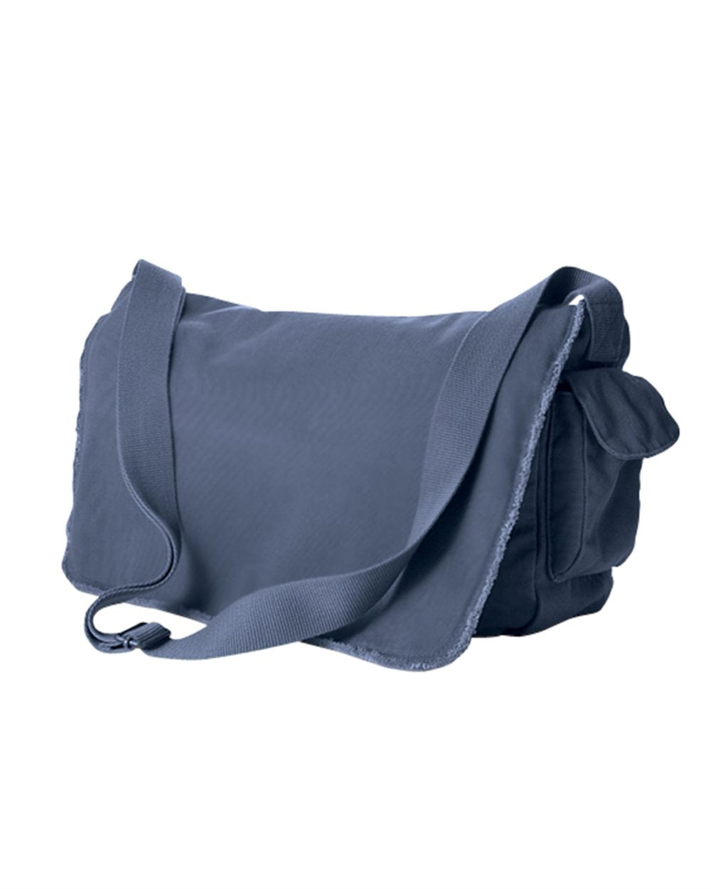 Pigment-Dyed Raw Edge Messenger Bag - styleImage