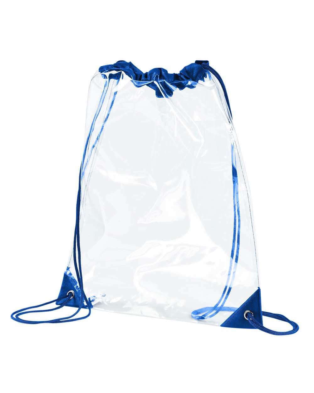 PVC Clear Drawstring Bag - Front - B576E7750 - Royal