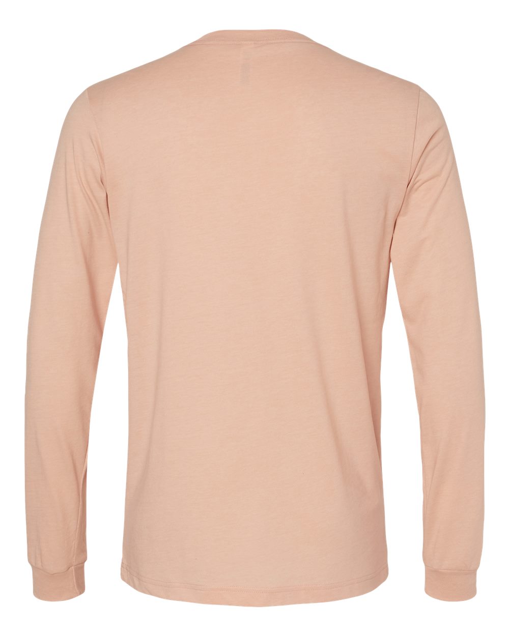 Heather CVC Long Sleeve Tee - Back - B02906112 - Heather Peach