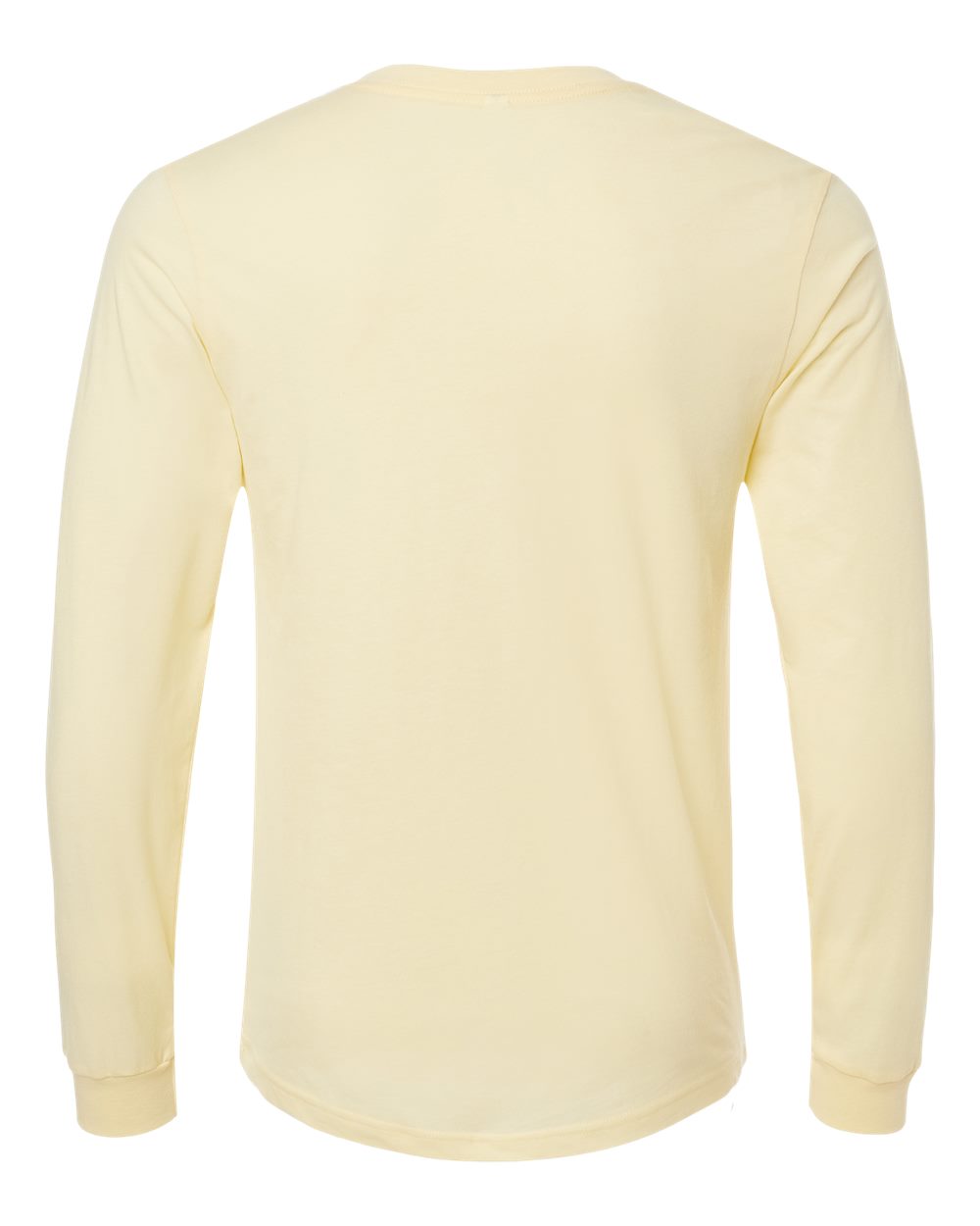 Heather CVC Long Sleeve Tee - Back - B02906242 - Heather French Vanilla