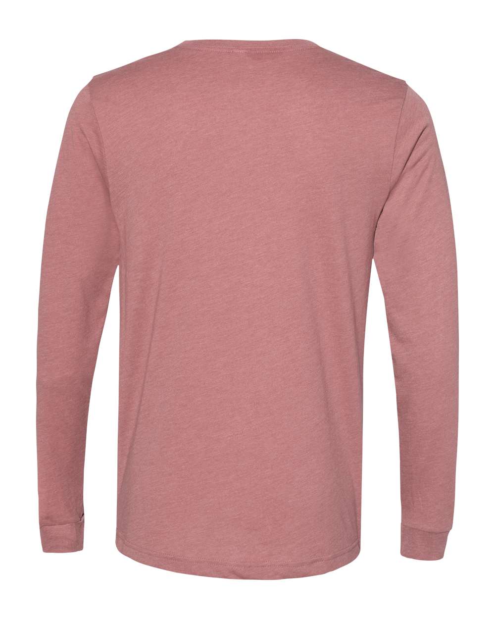 Heather CVC Long Sleeve Tee - Back - B02906272 - Heather Mauve