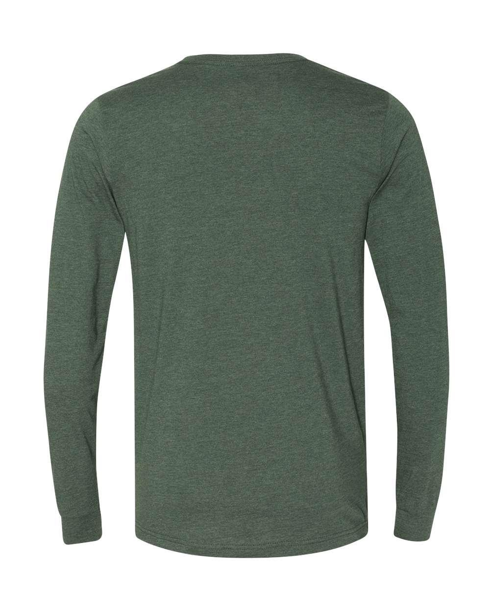 Heather CVC Long Sleeve Tee - Back - B02906572 - Heather Forest