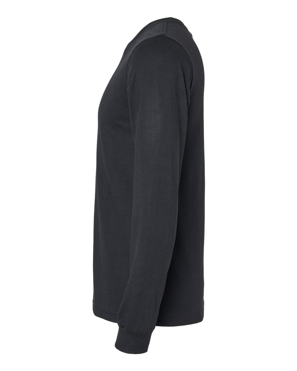 Heather CVC Long Sleeve Tee - DirectSide - B02906512 - Solid Black Blend