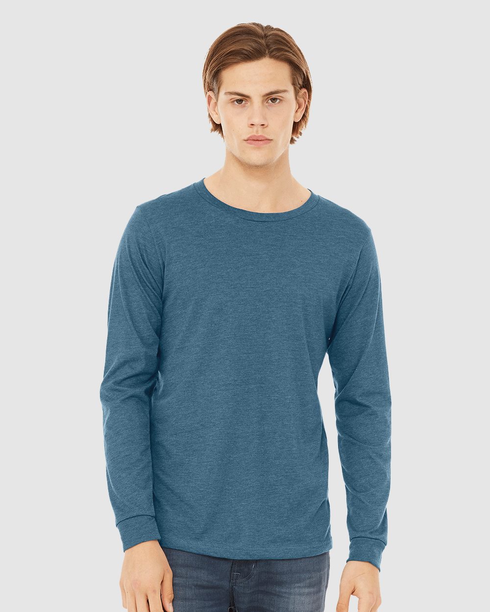 Heather CVC Long Sleeve Tee - styleImage