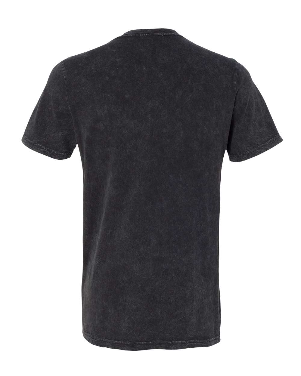 Unisex Textured Jersey V-Neck Tee - Back - B03406102 - Black Mineral Wash