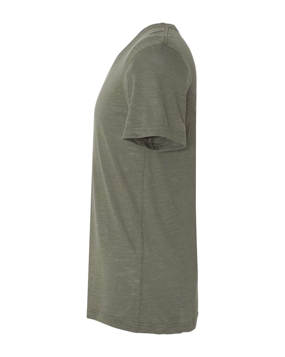 Unisex Textured Jersey V-Neck Tee - DirectSide - B03406142 - Olive Slub