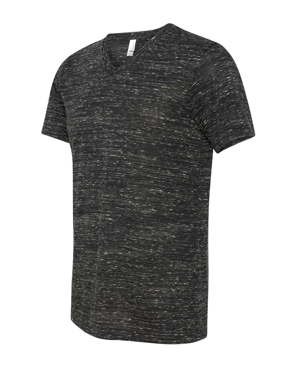 Unisex Textured Jersey V-Neck Tee - DirectSide - B03406512 - Black Marble