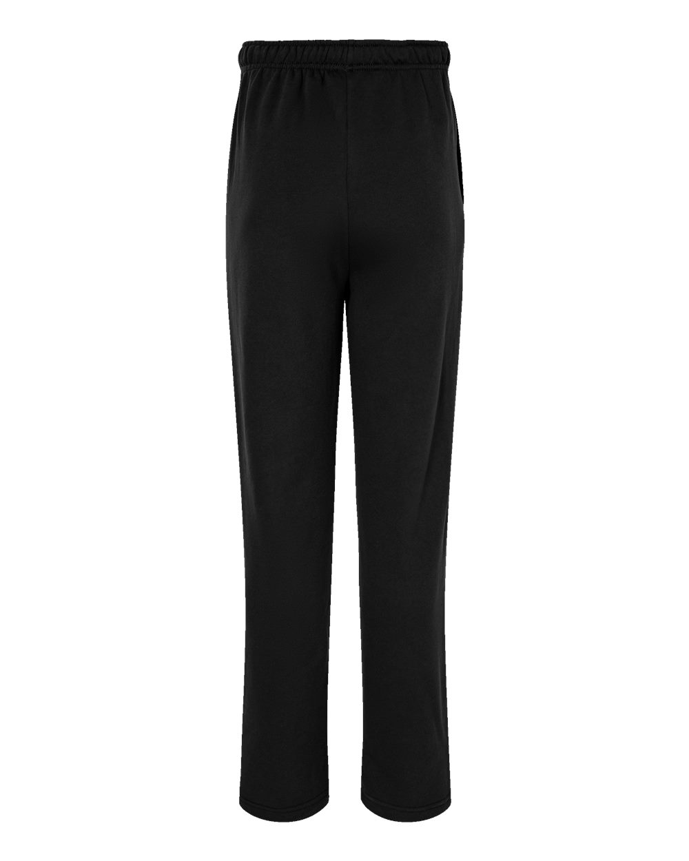 Unisex Sponge Fleece Straight Leg Sweatpants - Back - B07406502 - Black
