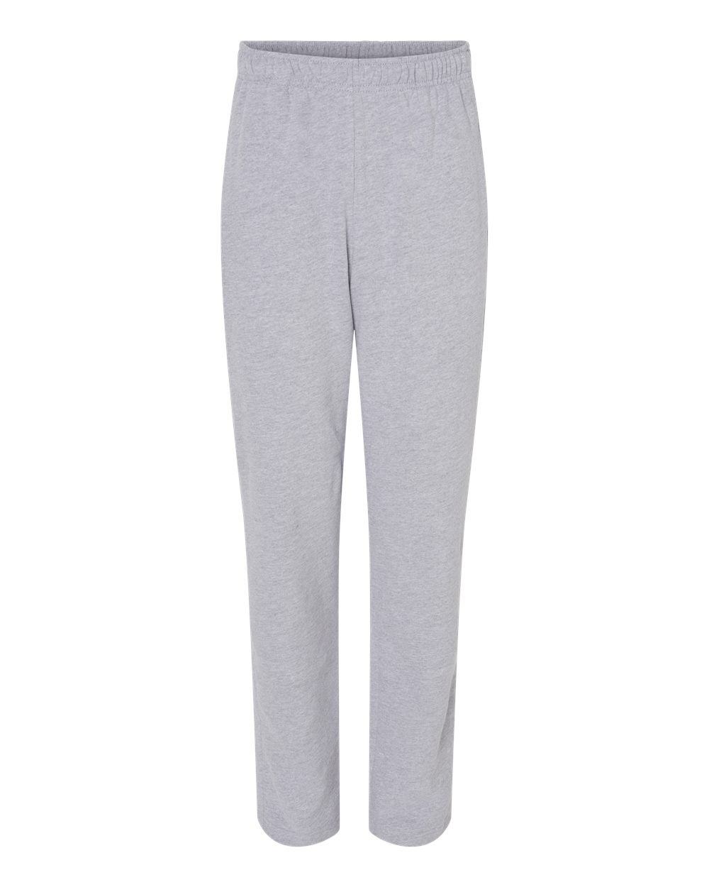 Unisex Sponge Fleece Straight Leg Sweatpants - Front - B07406582 - Athletic Heather