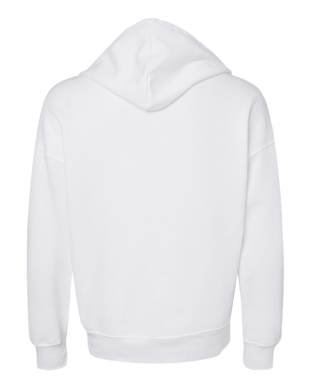 Unisex Sponge Fleece DTM Full-Zip Hoodie - Back - B07806002 - White