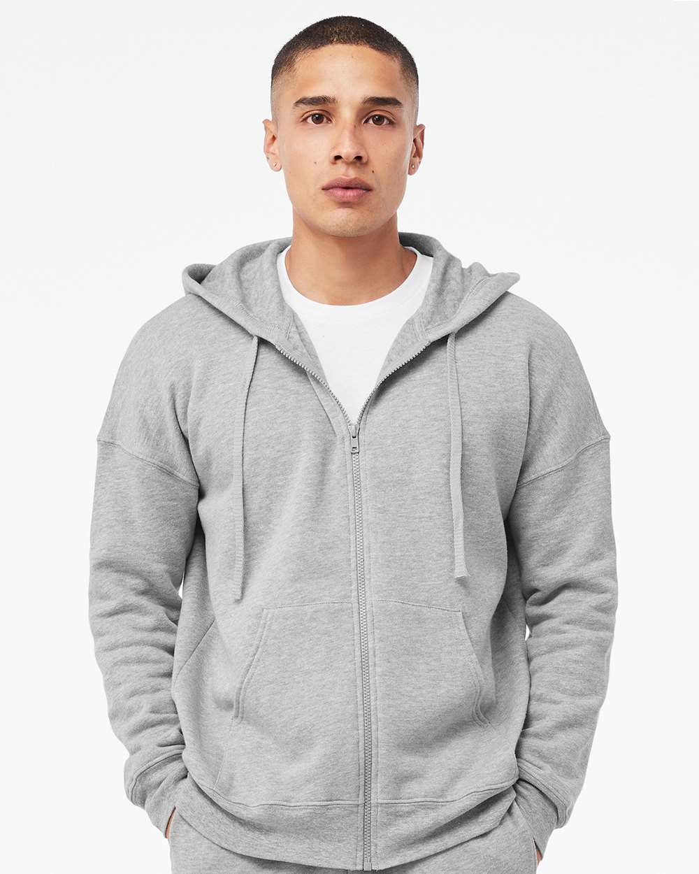 Unisex Sponge Fleece DTM Full-Zip Hoodie - OnModelFront - B07806582 - Athletic Heather