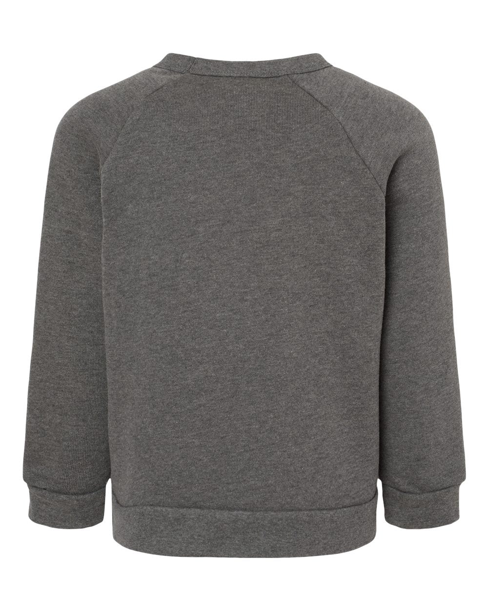 Toddler Sponge Fleece Raglan Sweatshirt - Back - B07906073 - Deep Heather