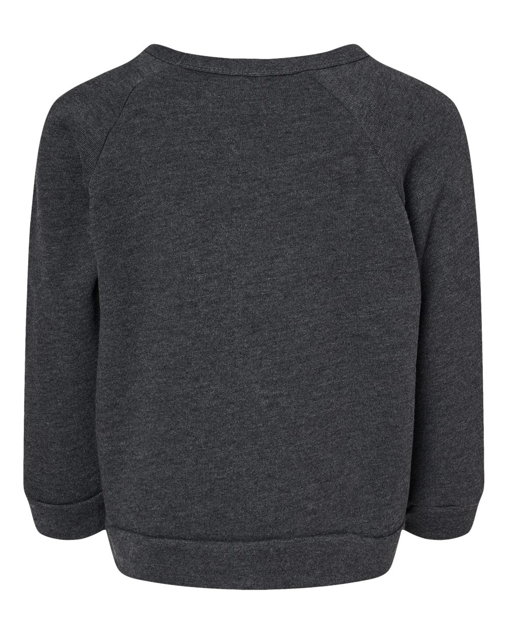 Toddler Sponge Fleece Raglan Sweatshirt - Back - B07906093 - Dark Grey Heather