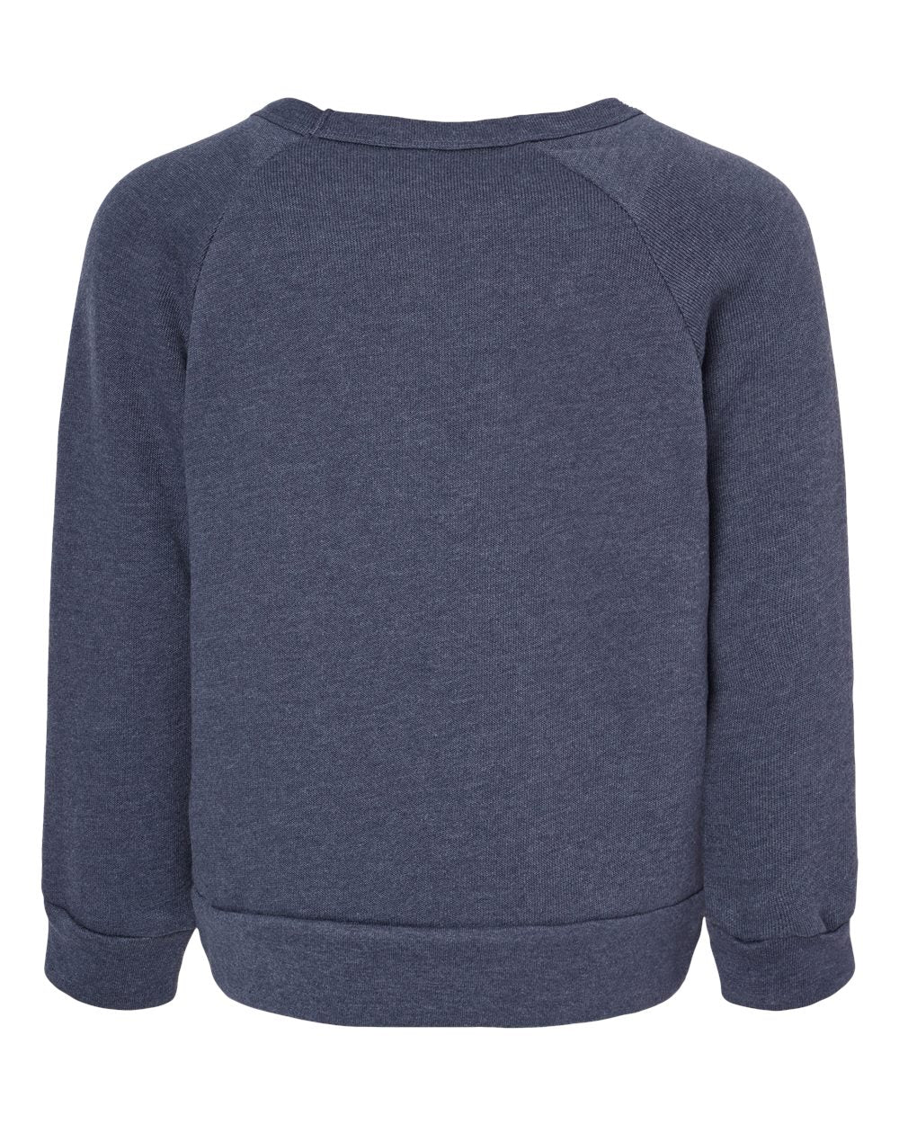 Toddler Sponge Fleece Raglan Sweatshirt - Back - B07906653 - Heather Navy