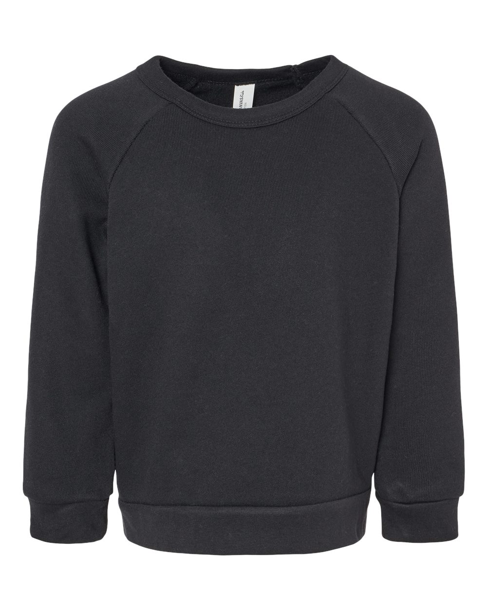 Toddler Sponge Fleece Raglan Sweatshirt - Front - B07906503 - Black