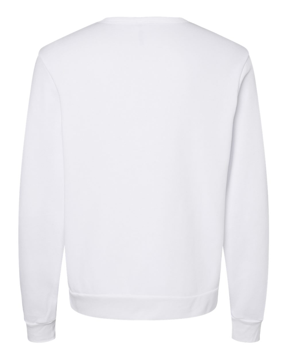 Unisex Sponge Fleece Classic Crewneck Sweatshirt - Back - B08006002 - White