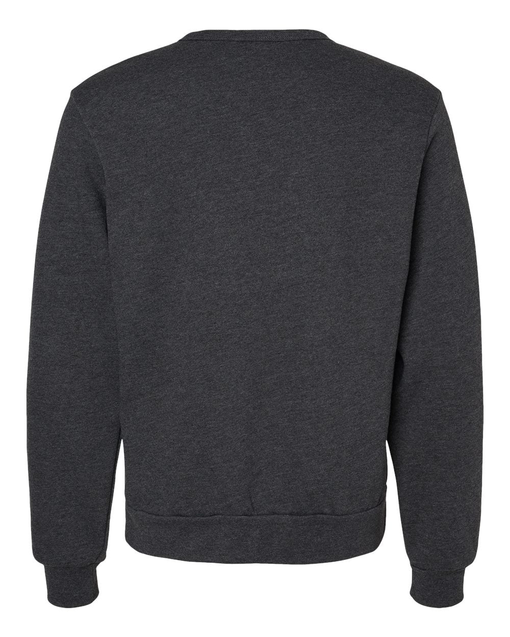 Unisex Sponge Fleece Classic Crewneck Sweatshirt - Back - B08006092 - Dark Grey Heather