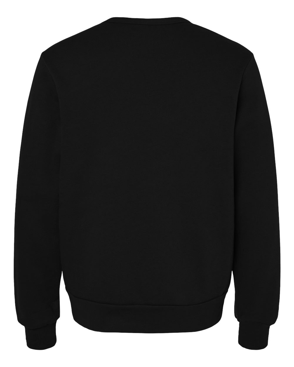 Unisex Sponge Fleece Classic Crewneck Sweatshirt - Back - B08006502 - Black