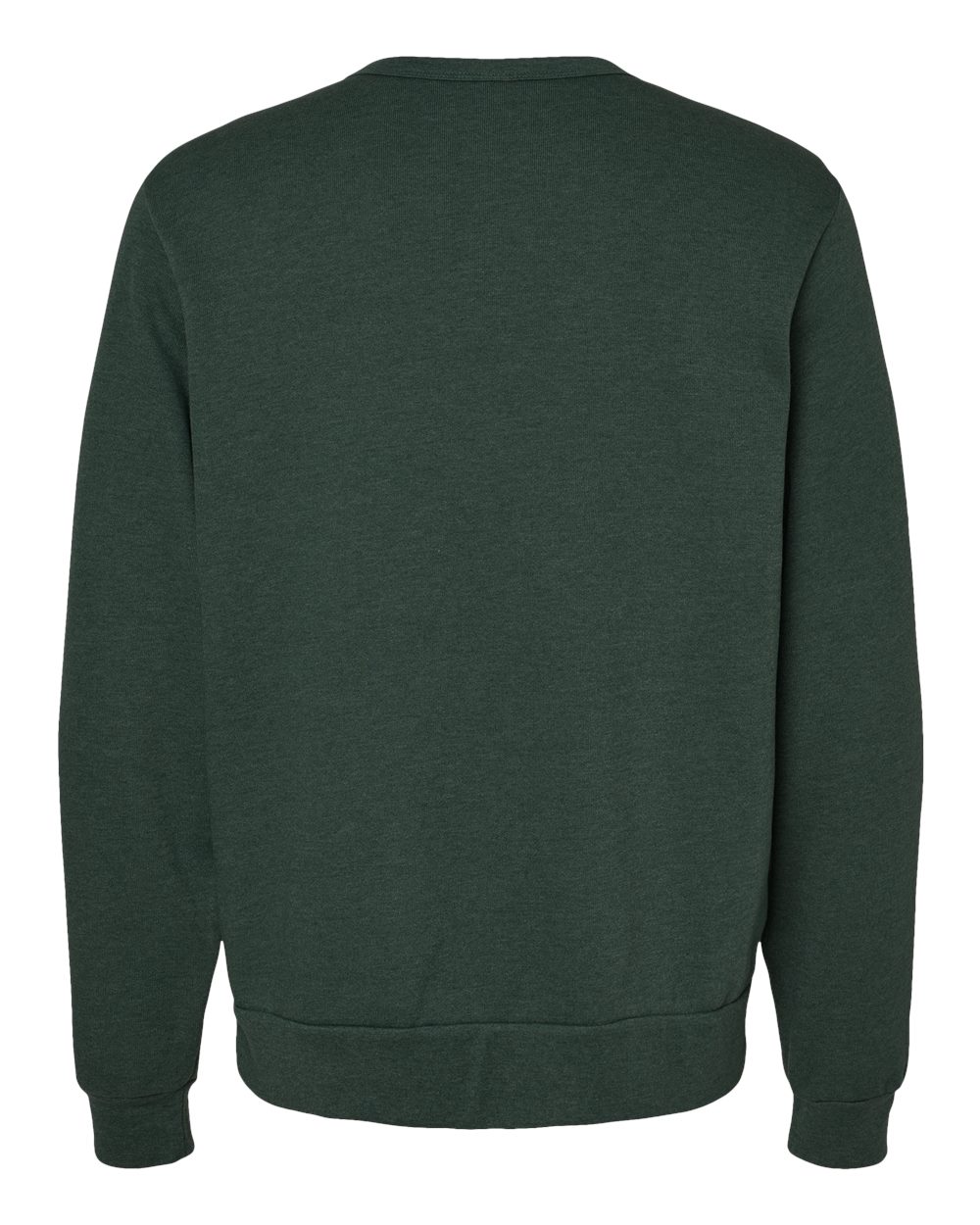 Unisex Sponge Fleece Classic Crewneck Sweatshirt - Back - B08006572 - Heather Forest