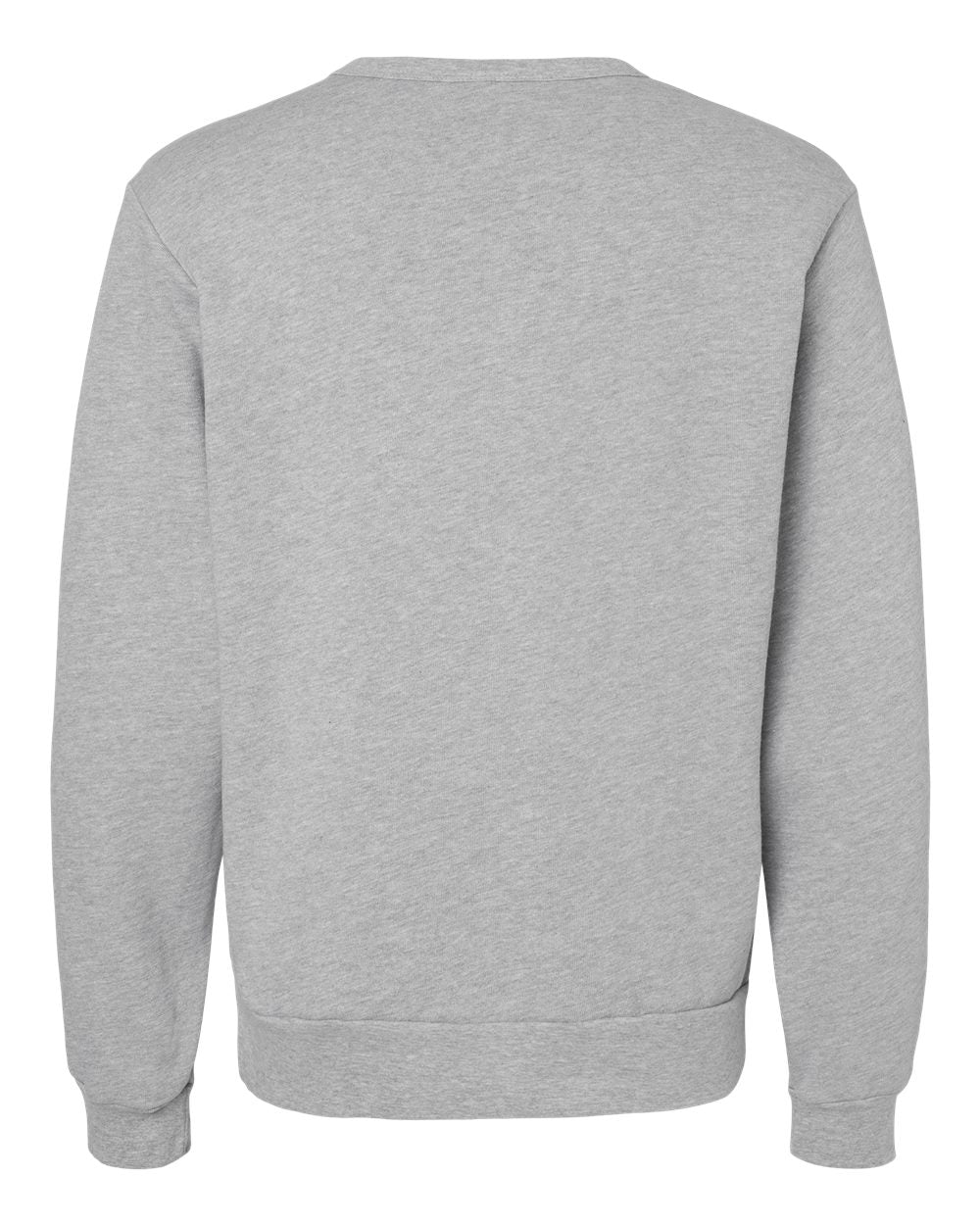 Unisex Sponge Fleece Classic Crewneck Sweatshirt - Back - B08006582 - Athletic Heather