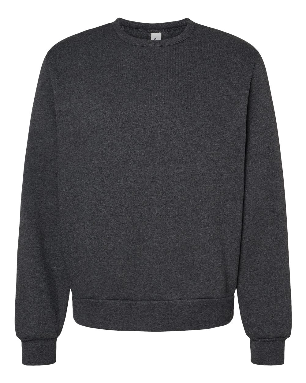 Unisex Sponge Fleece Classic Crewneck Sweatshirt - Front - B08006092 - Dark Grey Heather