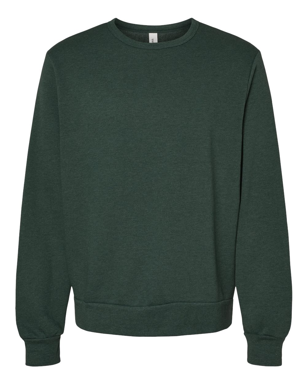 Unisex Sponge Fleece Classic Crewneck Sweatshirt - Front - B08006572 - Heather Forest