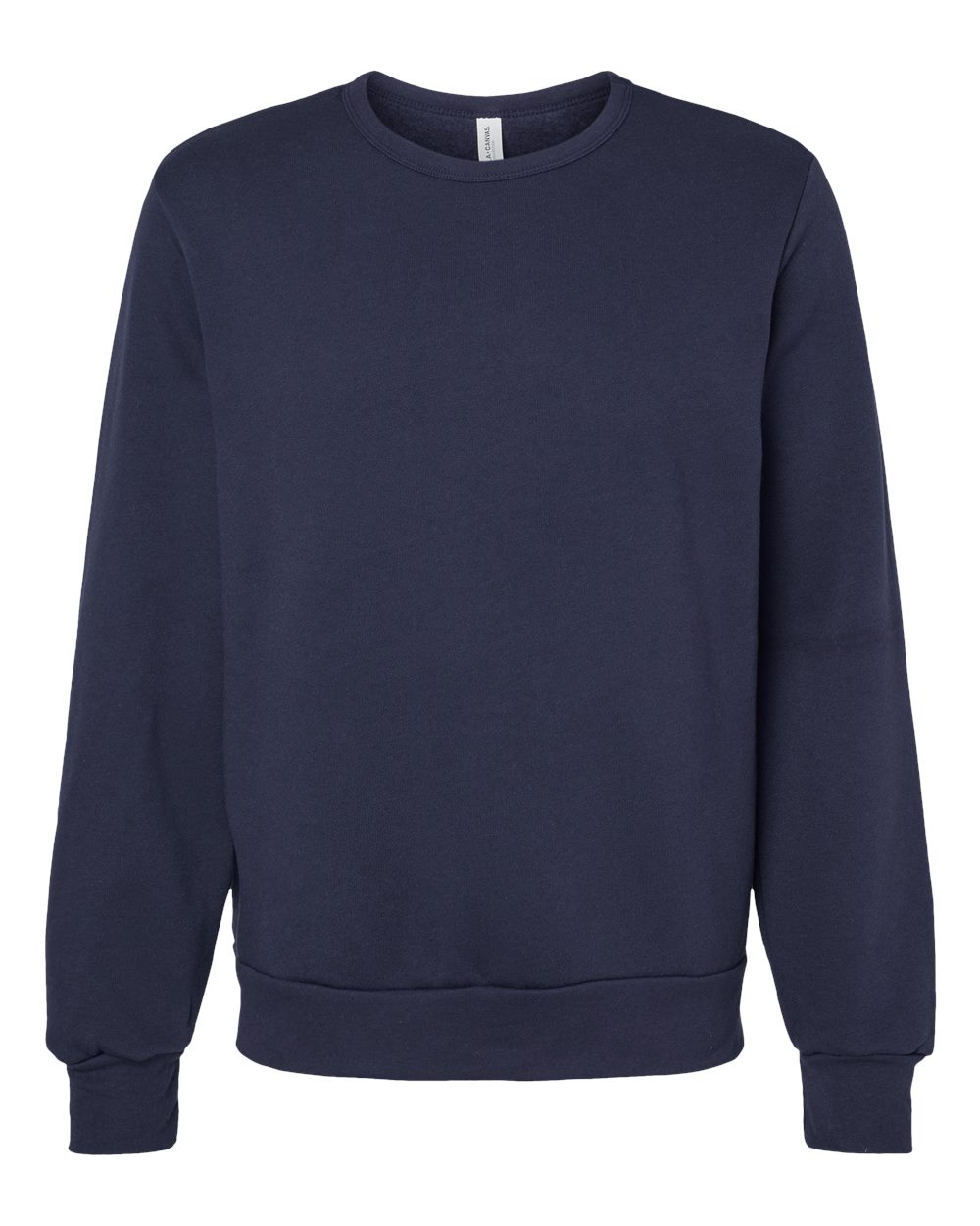Unisex Sponge Fleece Classic Crewneck Sweatshirt - Front - B08006652 - Navy