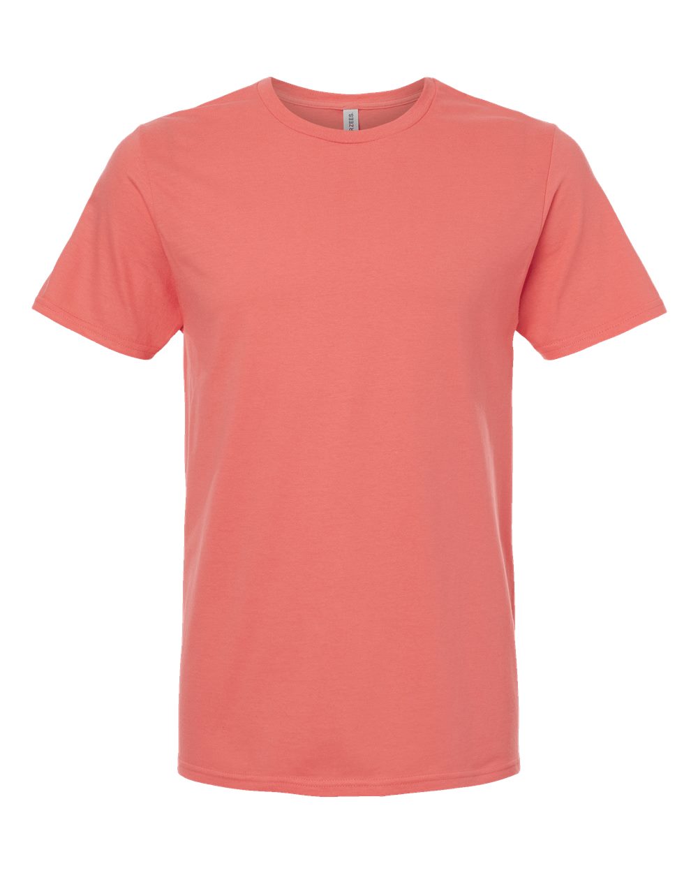 Premium Cotton T-Shirt - Front - B01335662 - Sunset Coral