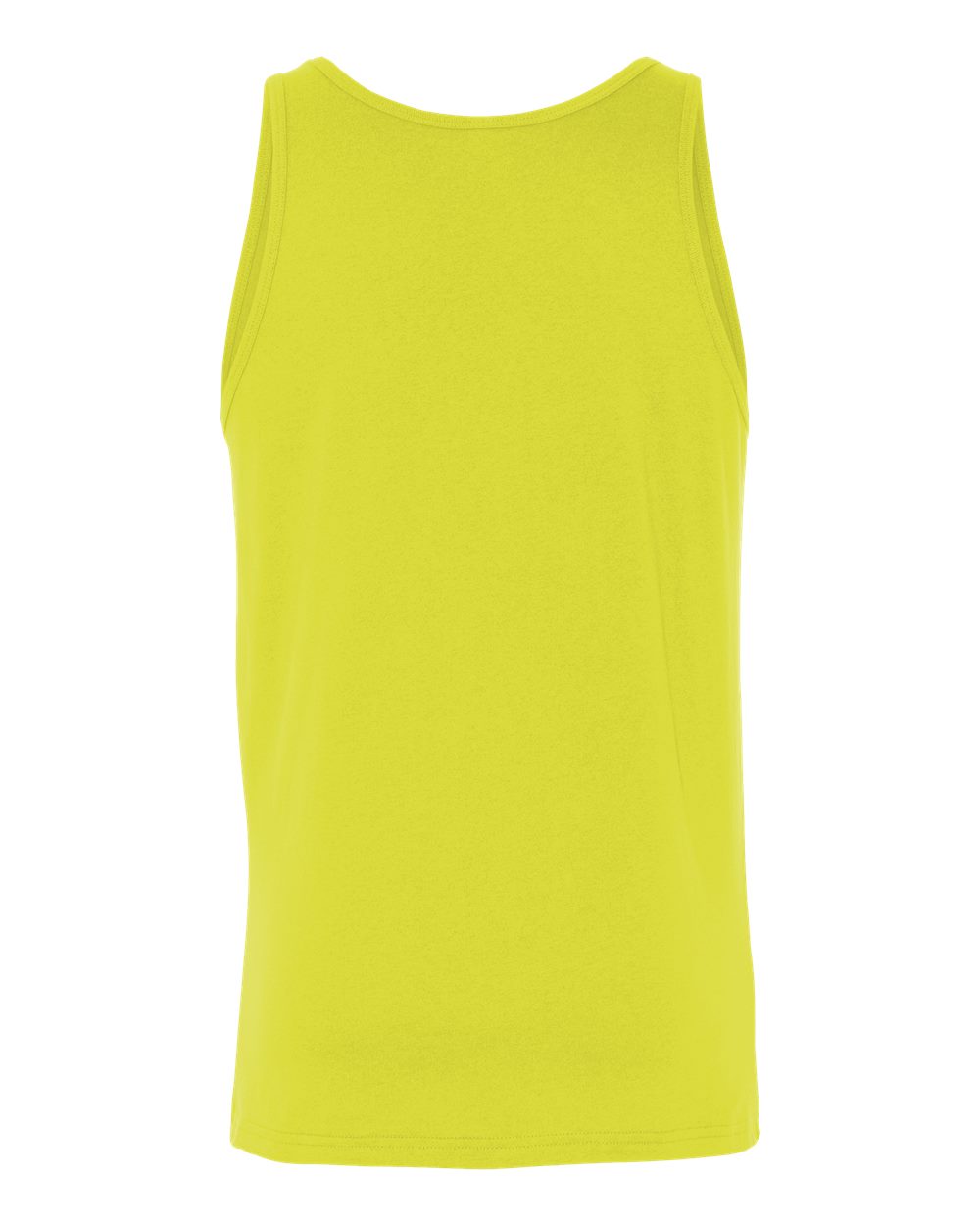 Unisex Heather CVC Tank - Back - B00006052 - Neon Yellow
