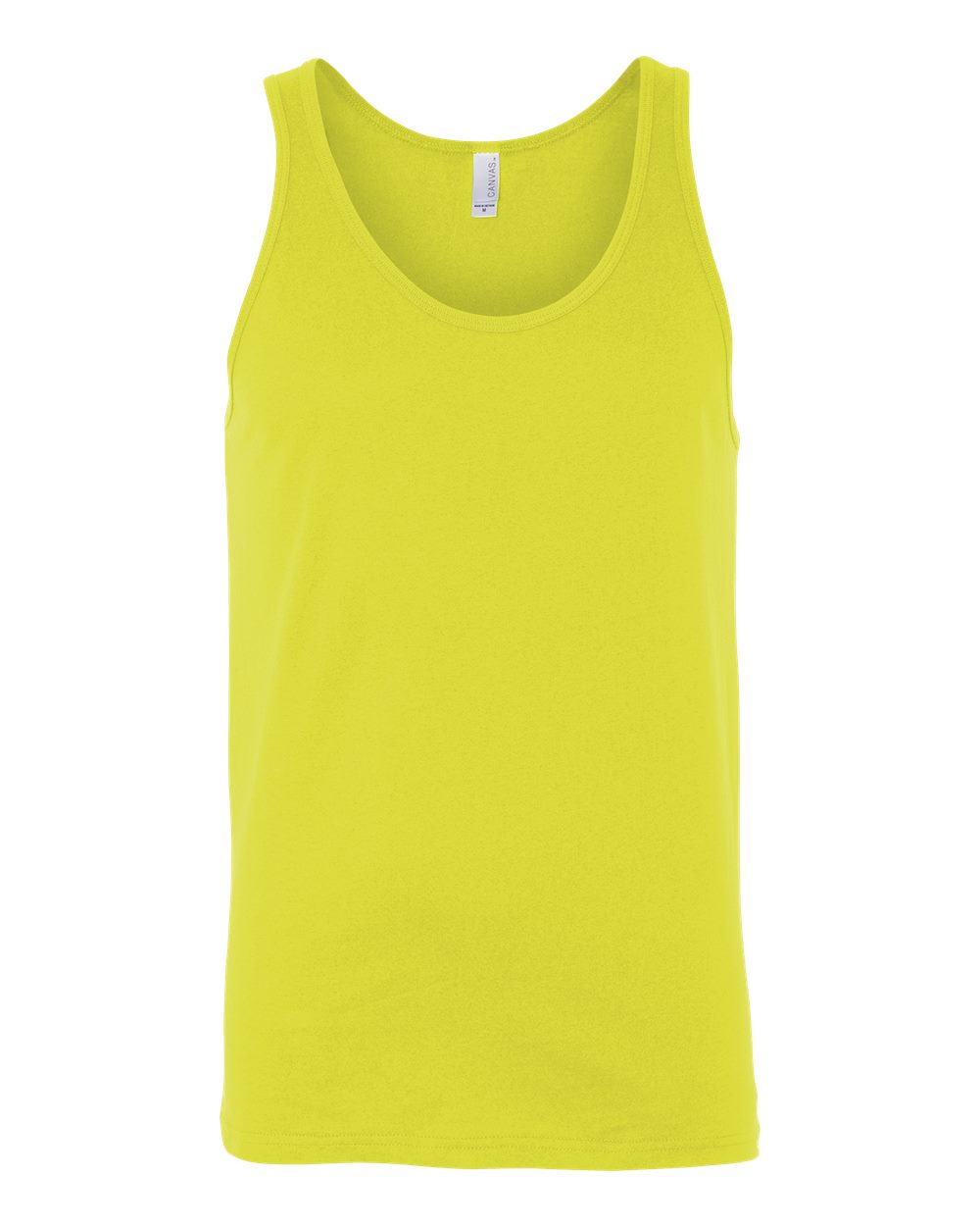 Unisex Heather CVC Tank - Front - B00006052 - Neon Yellow