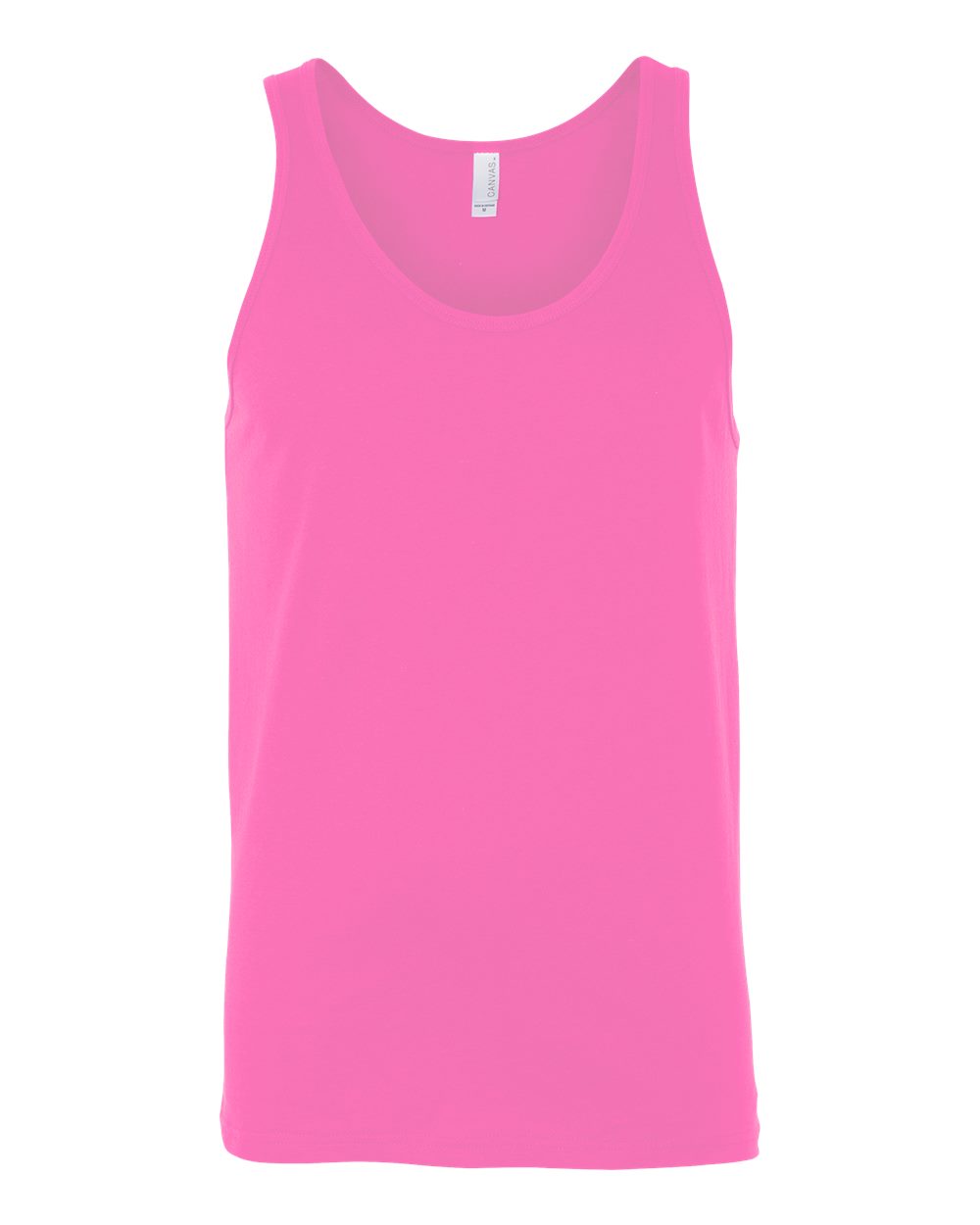Unisex Heather CVC Tank - Front - B00006142 - Neon Pink