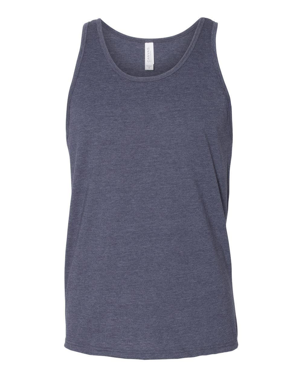 Unisex Heather CVC Tank - Front - B00006652 - Heather Navy