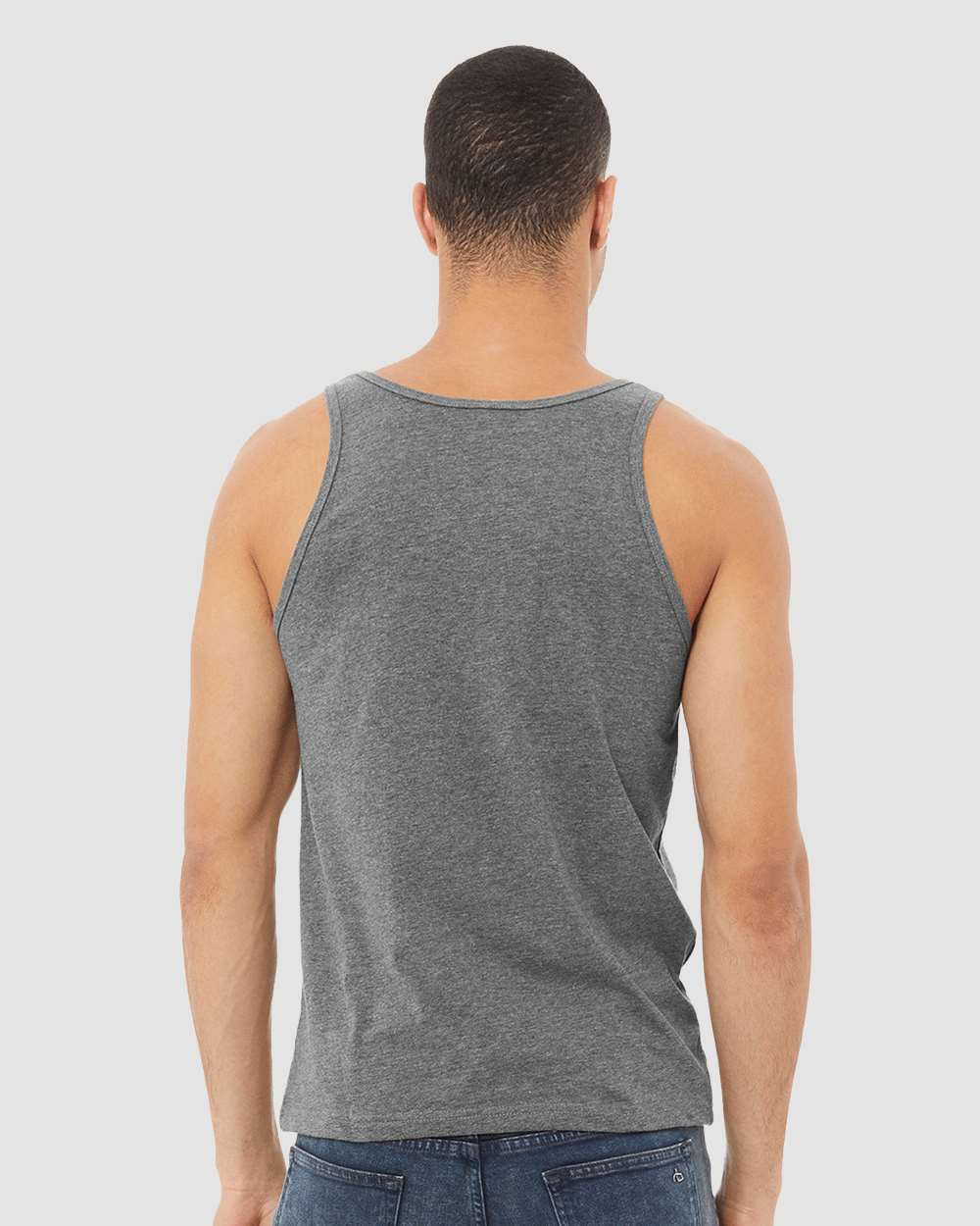 Unisex Heather CVC Tank - OnModelBack - B00006072 - Deep Heather