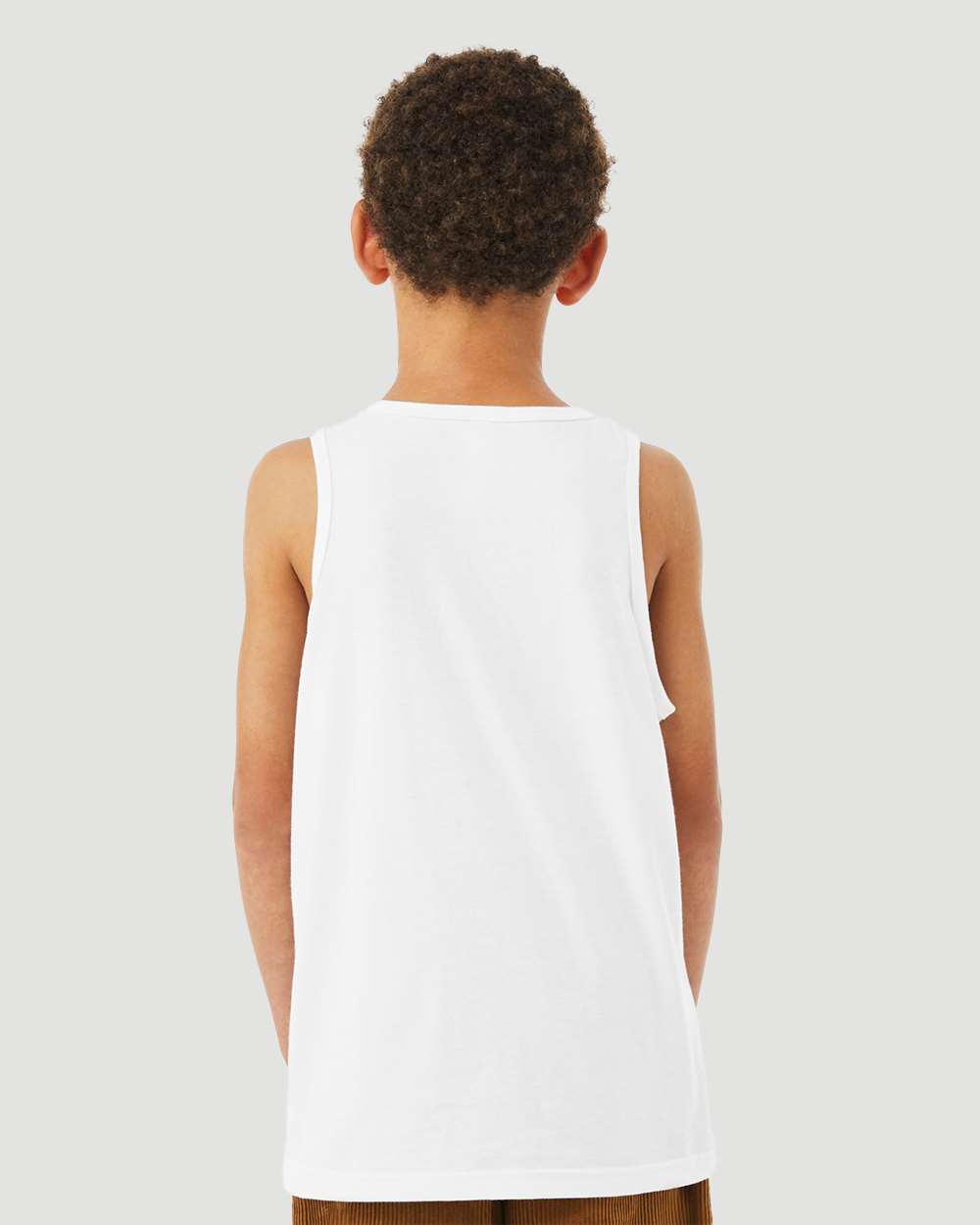 Youth Heather CVC Tank - OnModelBack - B04306013 - Solid White Blend