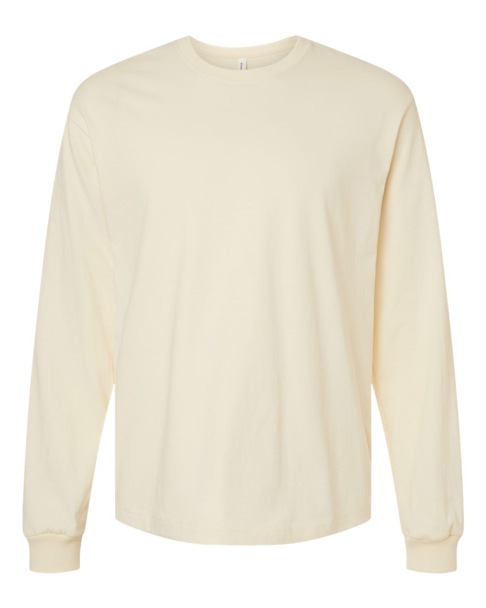 6 oz. Heavyweight Long Sleeve Tee - Front - B06206242 - Natural
