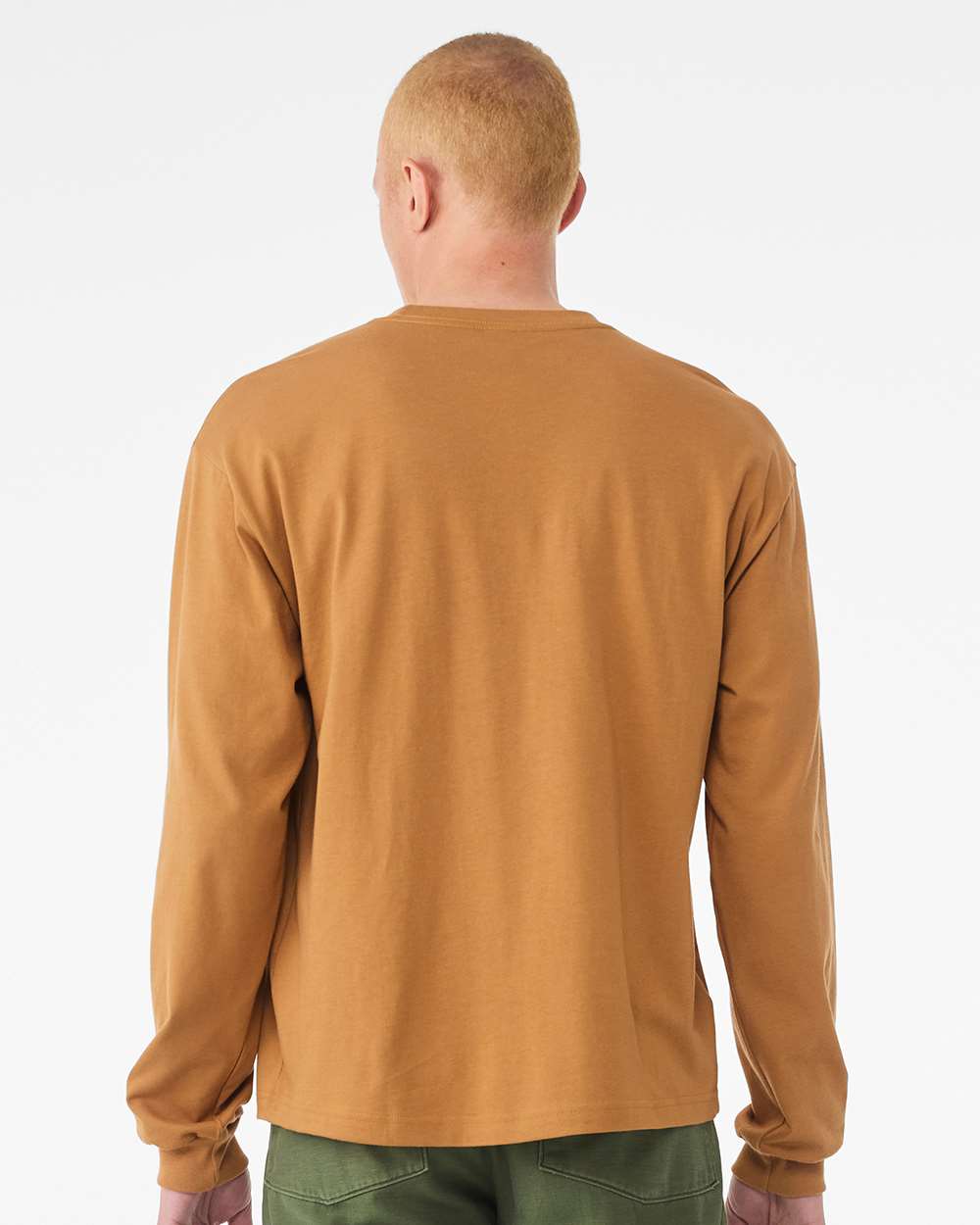 6 oz. Heavyweight Long Sleeve Tee - OnModelBack - B06206102 - Toast