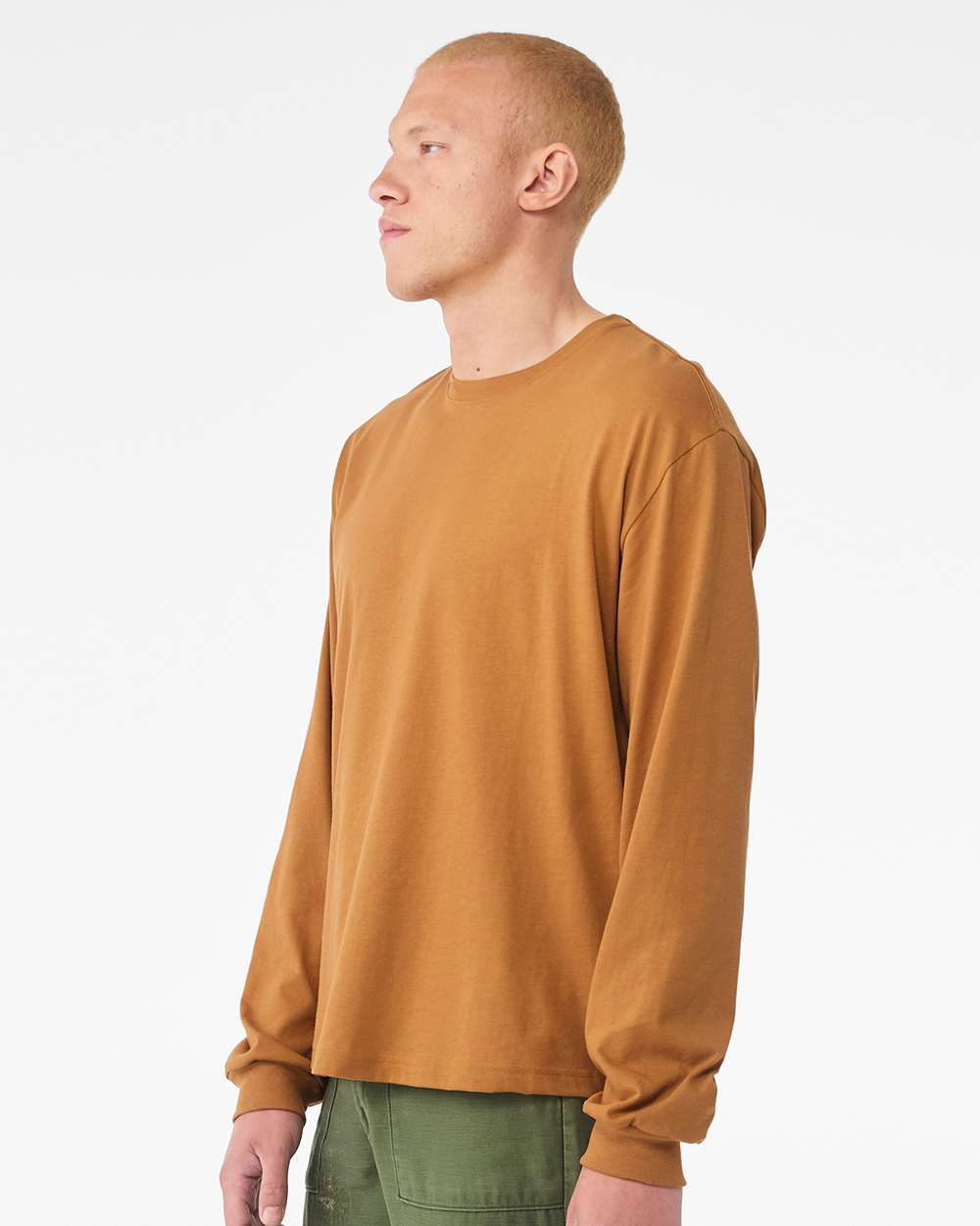 6 oz. Heavyweight Long Sleeve Tee - OnModelSide - B06206102 - Toast