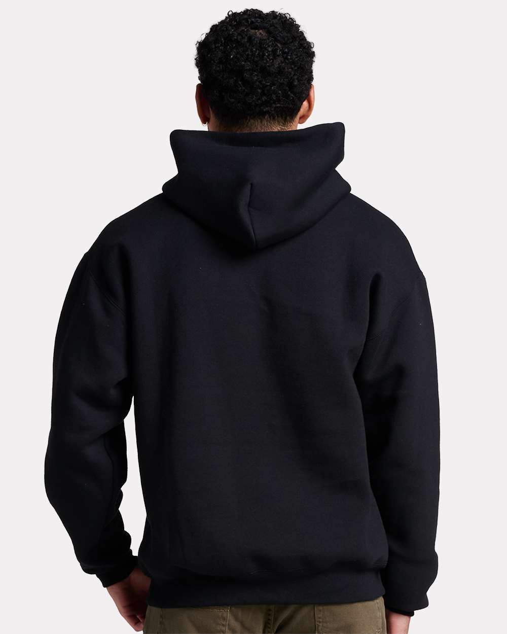 Unisex Rugged Hooded Sweatshirt - OnModelBack - B01535503 - Black Ink