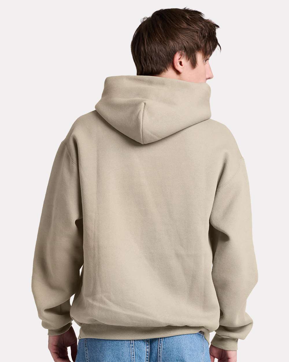 Unisex Rugged Hooded Sweatshirt - OnModelBack - B01535733 - Putty